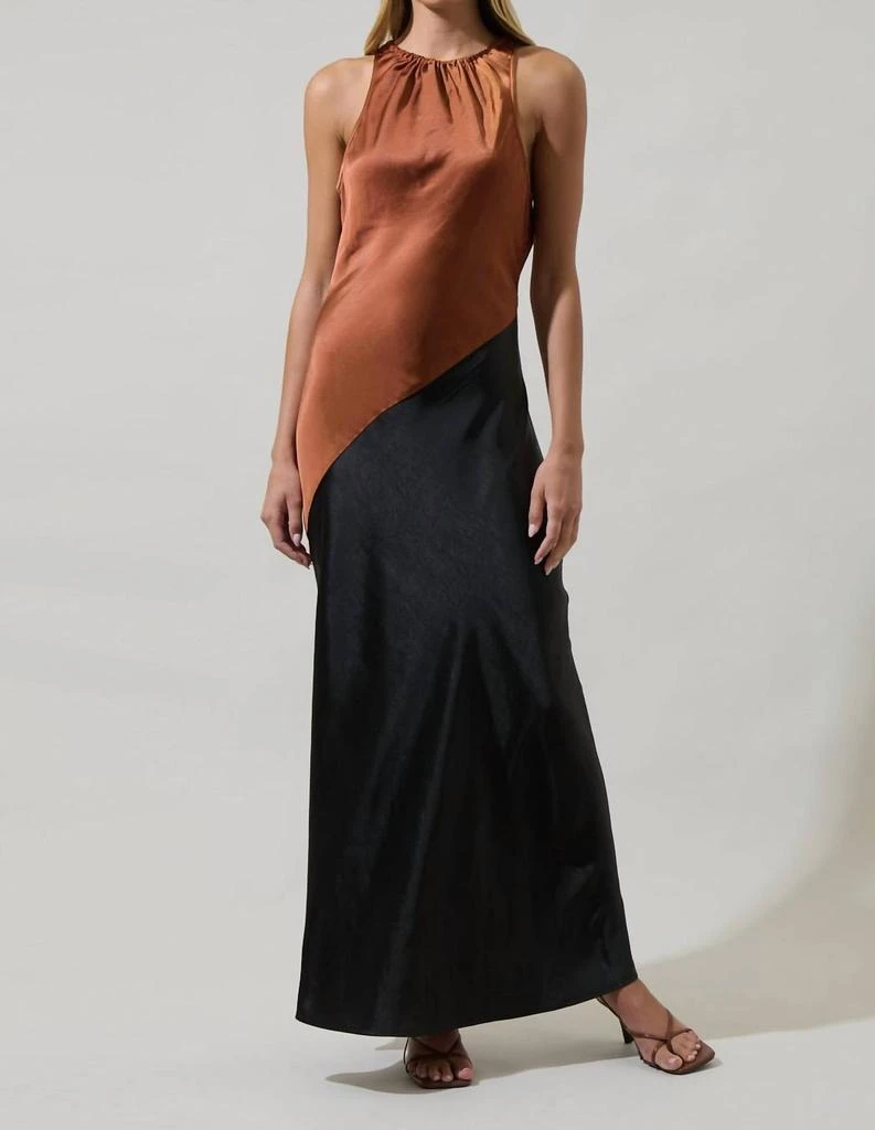 Shop Sugarlips Kavela Color Block Sheath Maxi Dress on Sale at