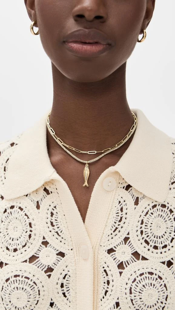 HART Gold Metallic Necklace Cord and Fish Charm 2