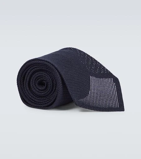 Thom Sweeney Silk grenadine tie 1