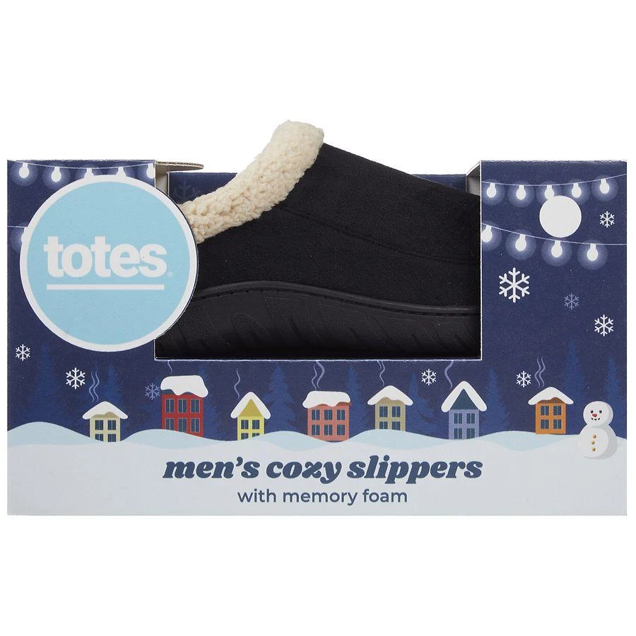 Totes Men's Hoodback Slippers Black 2