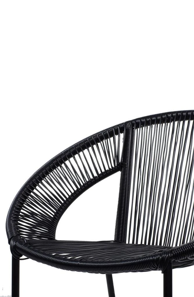 UMA Black Plastic Rattan Outdoor Chair 4