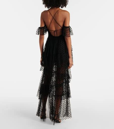 Alexandra Miro Carmen tiered tulle maxi dress 3