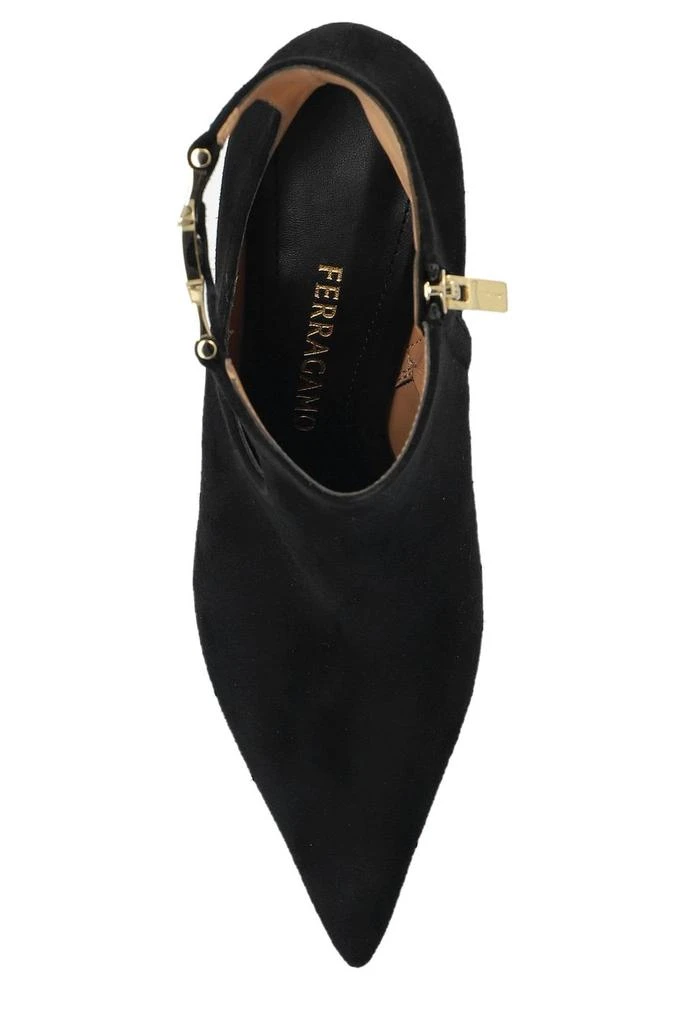 Salvatore Ferragamo Ferragamo Heeled Cutout Ankle Boots 4