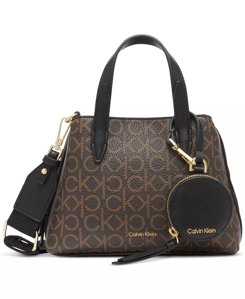 Calvin Klein Millie Signature Triple Compartment Crossbody with Zippered Coin Pouch 1