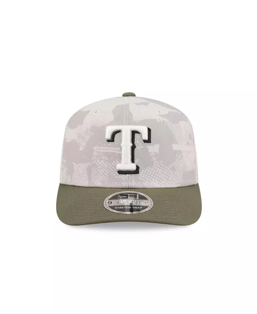 New Era Men's Light Beige/Olive Texas Rangers 2025 Armed Forces Day 9SEVENTY Adjustable Hat 3