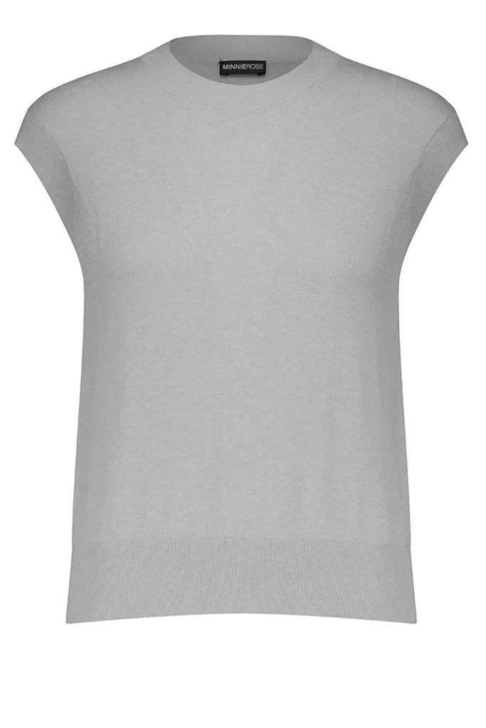 Minnie Rose Minnie Rose - Cotton Cashmere Muscle Crew Tee 1
