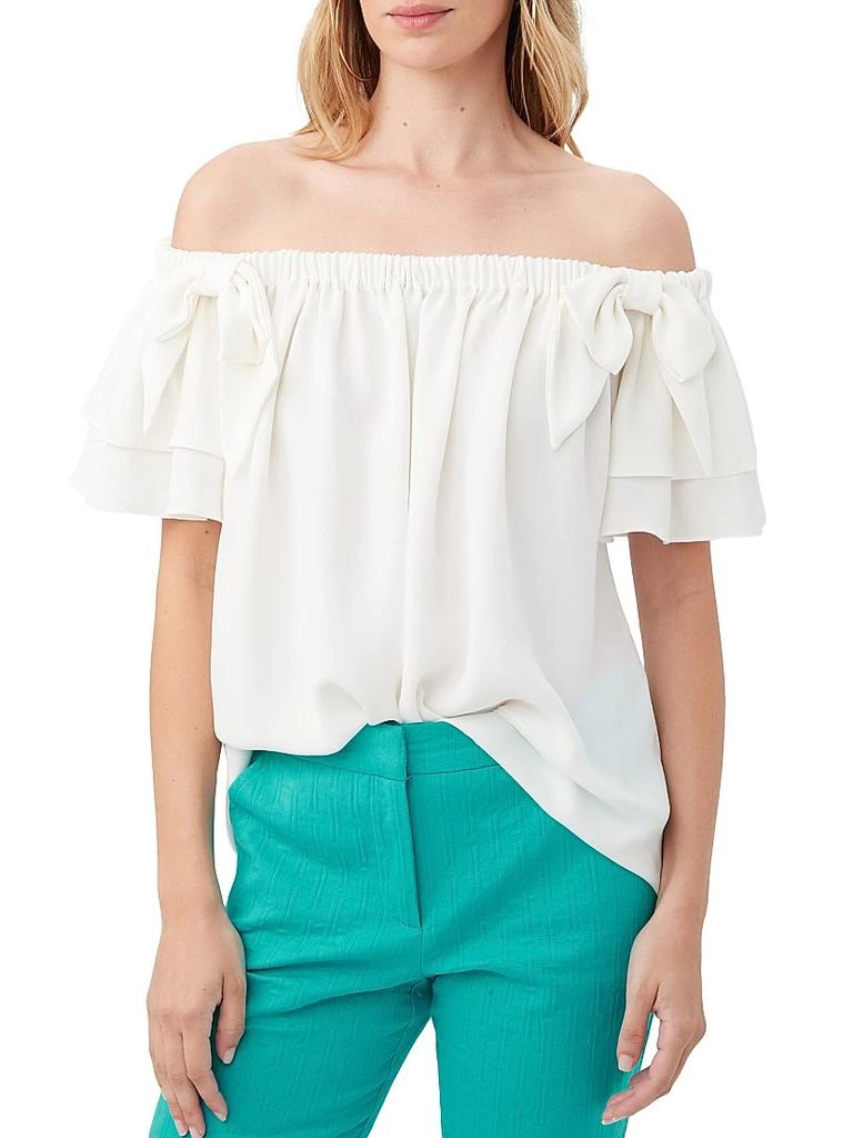 Trina Turk Silia Bow Off-the-Shoulder Top 3