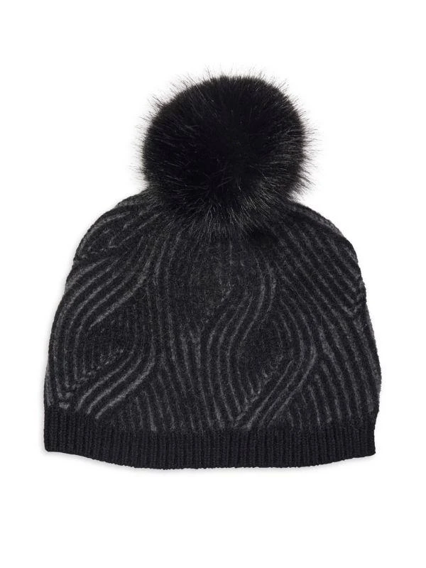 Faux Fur Pom Cashmere Beanie – On Sale Now with Up to 47  display picture 1