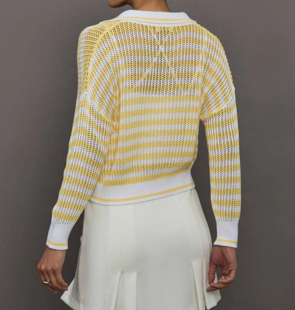 525 America 525 America - Kimberly Striped Collared Pullover 2
