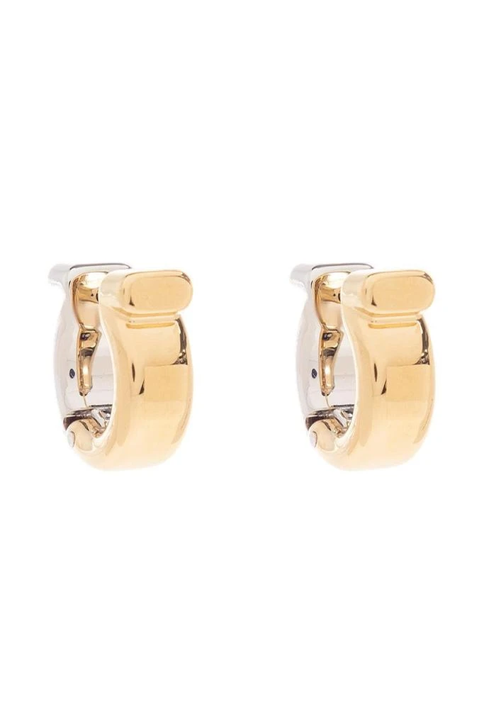 Salvatore Ferragamo Ferragamo Duo-Tone Gancini Earrings 1