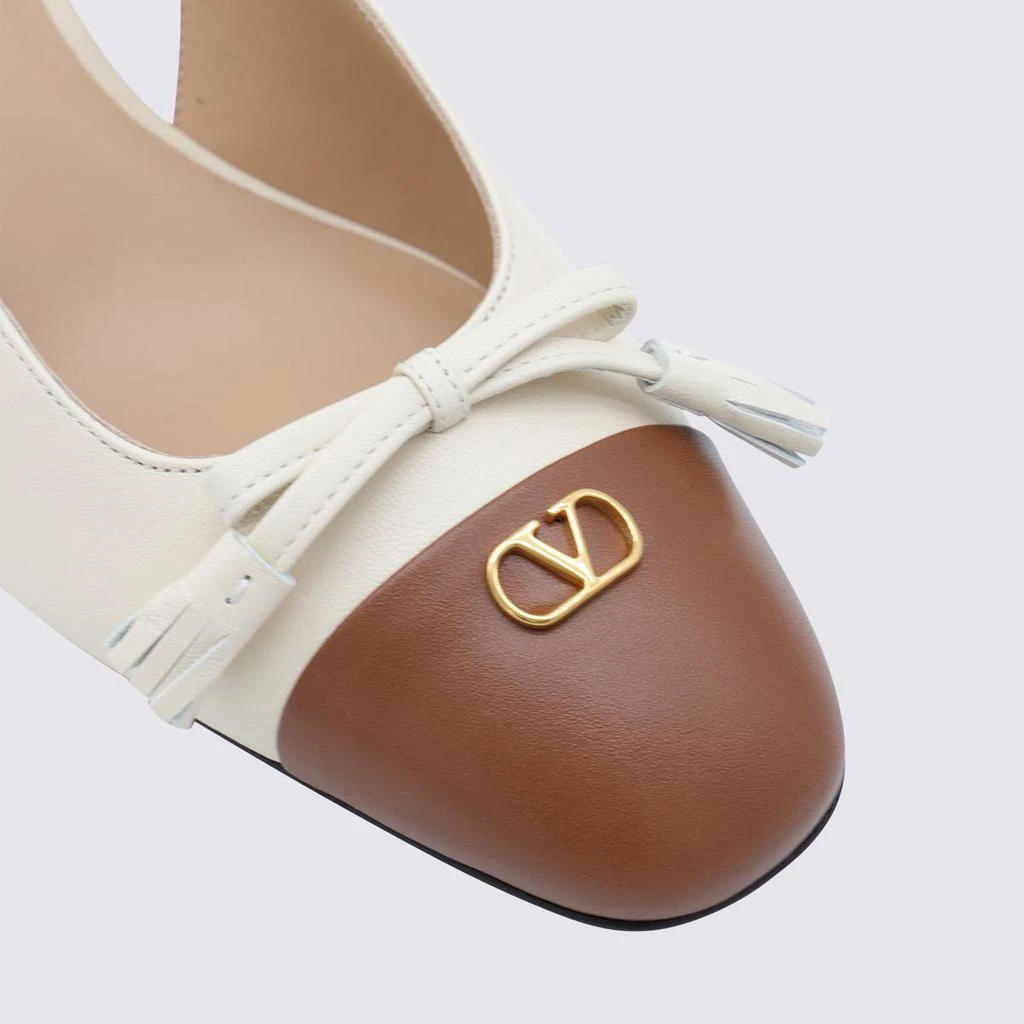 Valentino Valentino Garavani Beige Leather Pumps 4