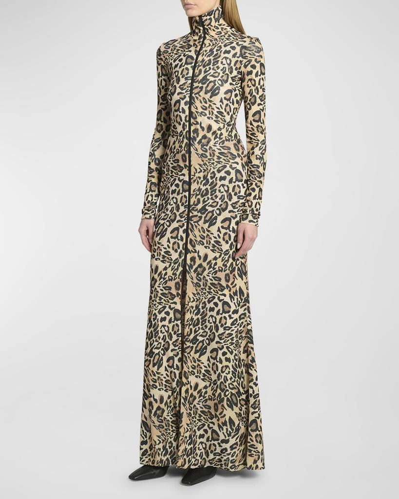 Nanushka Blaize Leopard Turtleneck Maxi Dress 3