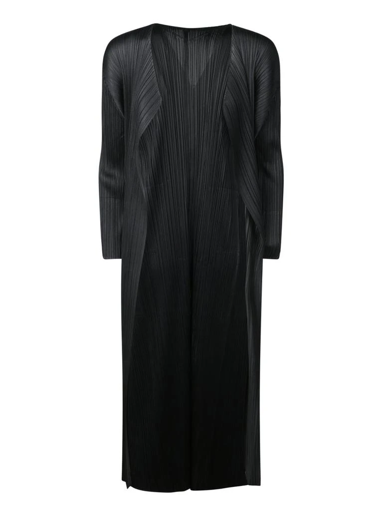 Pleats Please Pleats Please Issey Miyake Plissé-Effect Draped Lapels Coat 1