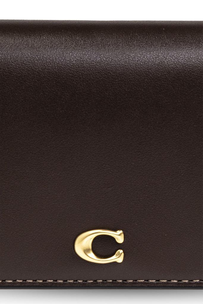 極美品✨COACH Small Wallet Mini C Logo Shop Coach C Logo Plaque Bi-Fold Wallet on Sale at
