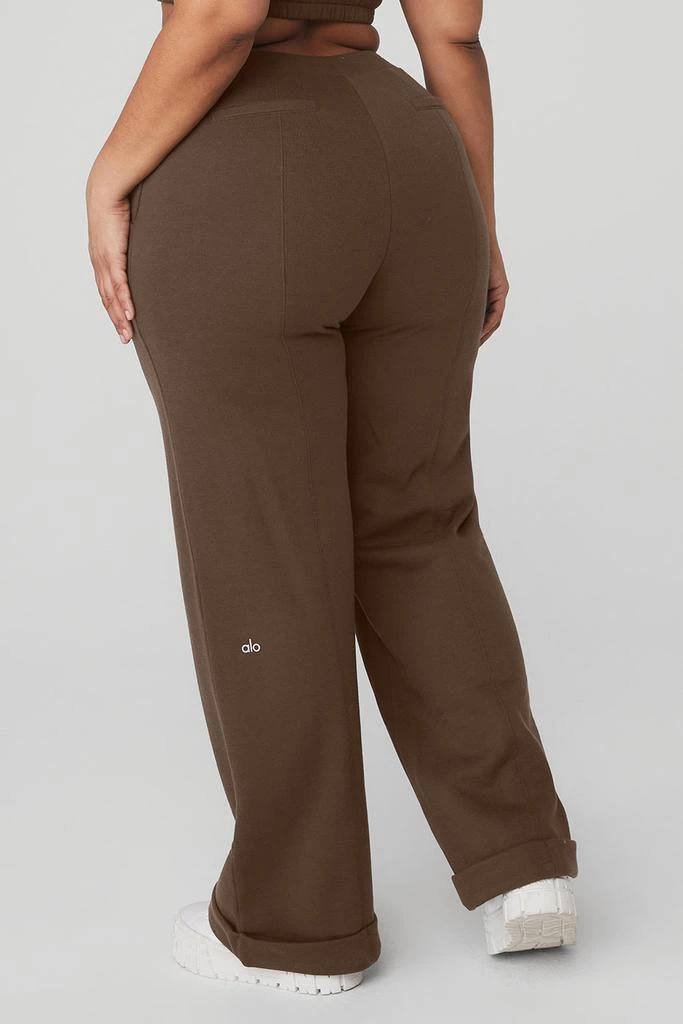 Alo High-Waist Trouser Wide Leg Pant - Espresso 7