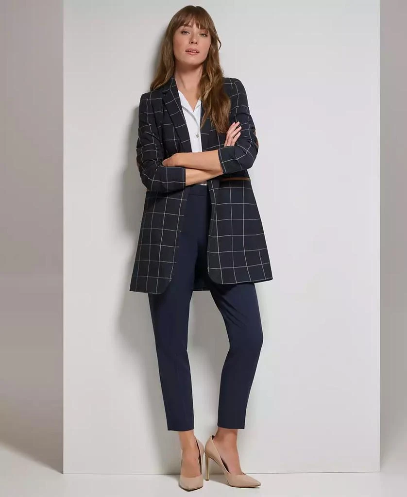 Tommy Hilfiger Women's Windowpane One-Button Blazer 3