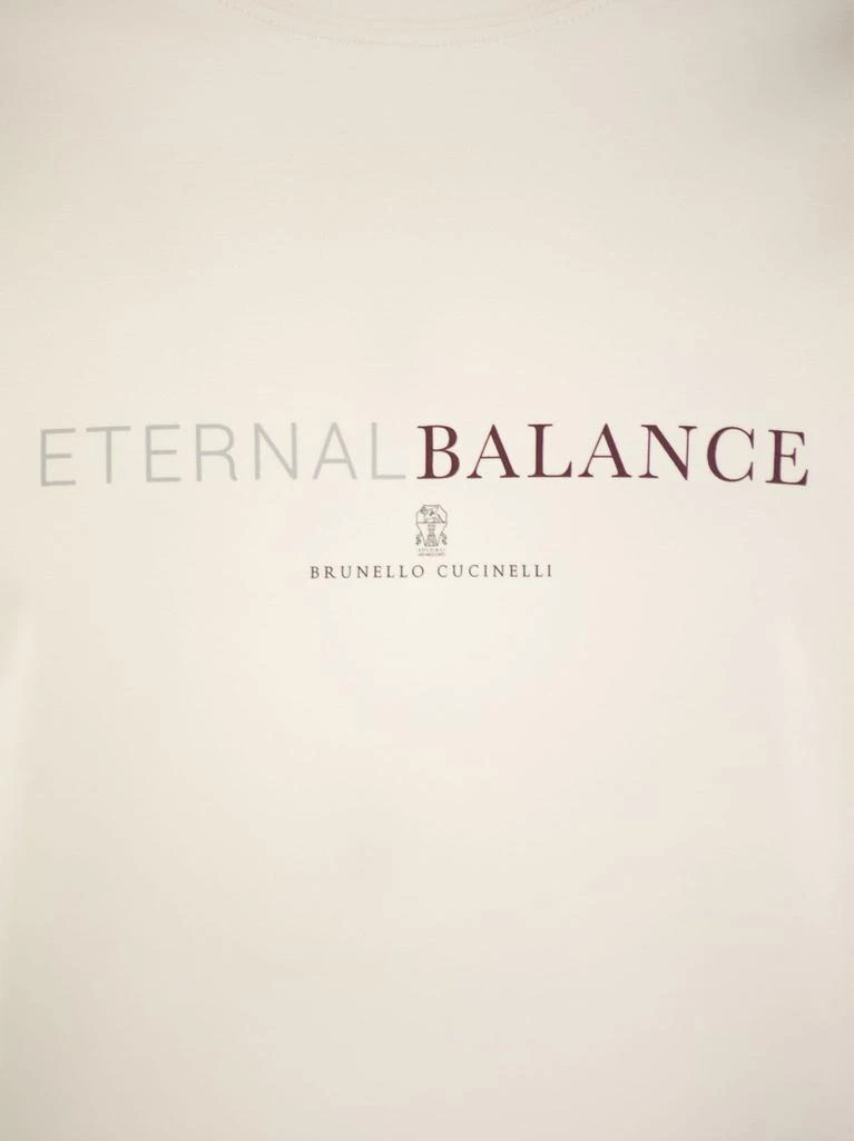 Brunello Cucinelli Brunello Cucinelli Logo Printed Crewneck T-Shirt 4