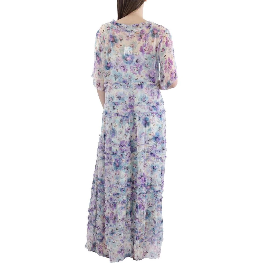 Johnny Was Glinda Womens Silk Tiered Maxi Dress 2