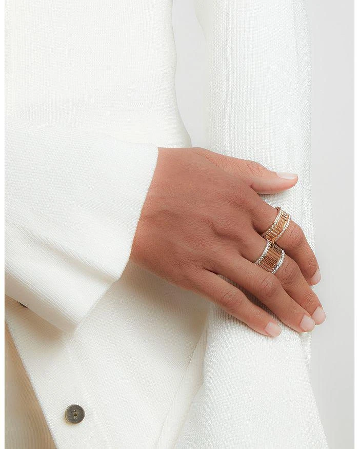 Walters Faith 18K Rose Gold 
Diamond Clive Fluted Band Ring, 0.68 tcw 3