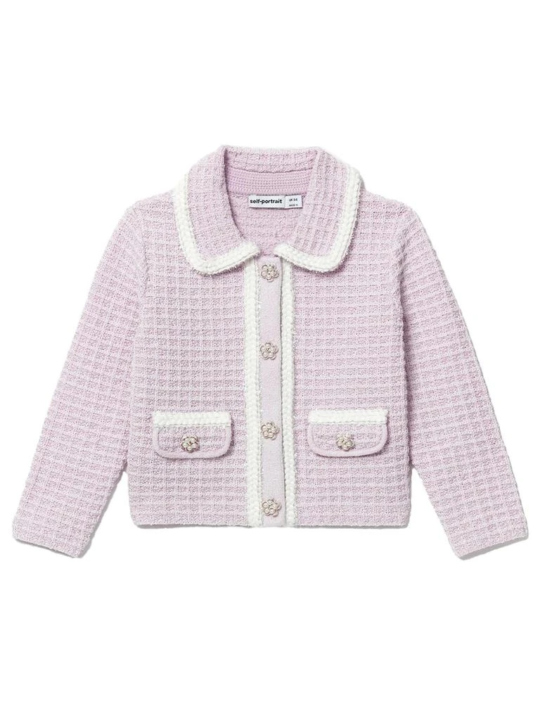 Self Portrait Self-Portrait Kids Button Fastened Knitted Cardigan 1