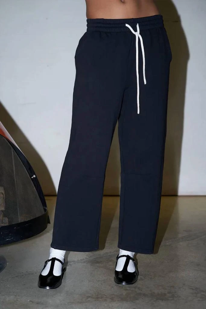 perfectwhitetee Perfectwhitetee - Fallon Structured Fleece Barrel Pants