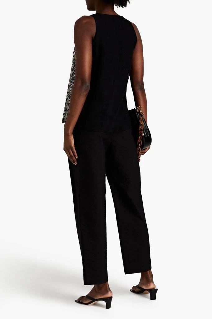 Brunello Cucinelli Embellished silk-organza top 3