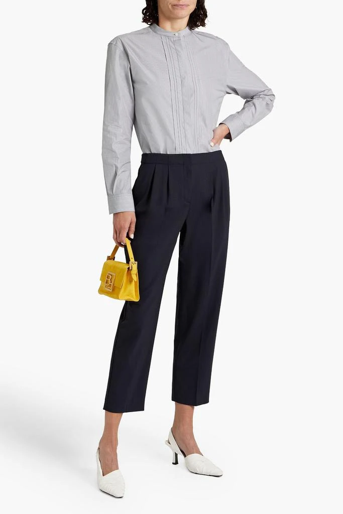 THEORY PROJECT Striped cotton-blend poplin shirt 2