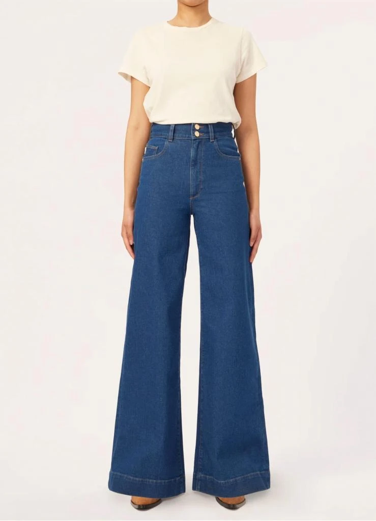 DL1961 - Women's Hepburn Wide Leg Jeans In Blue 1