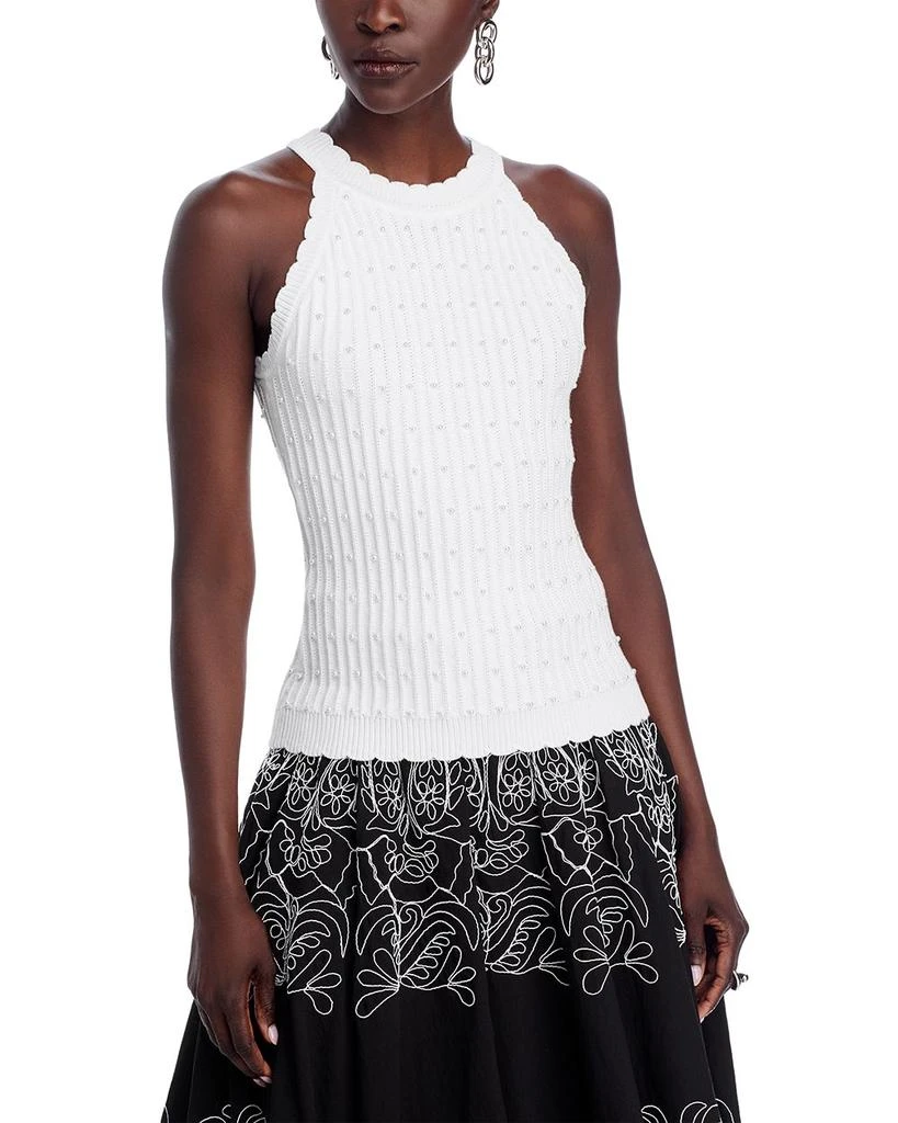 Tahari The Lima Pearl Halter Neck Top 1