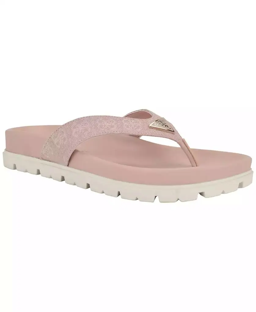 GUESS Women's Davelle Thong Slip-On Lug Sole Sandals