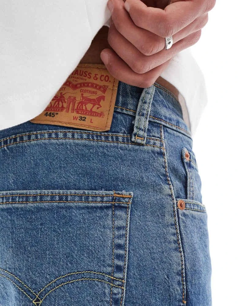 Levi's Levi's 445 athletic straight fit denim shorts in mid wash 4