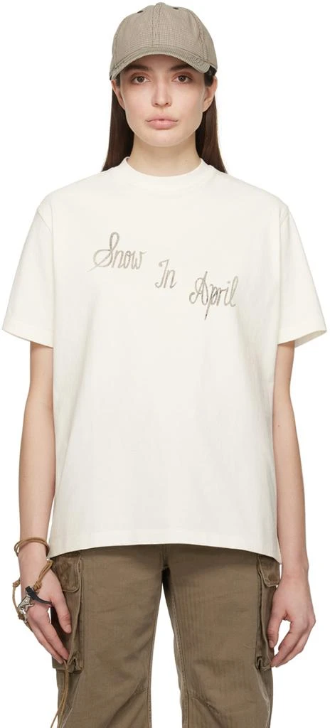 Our Legacy White 'Snow In April' T-Shirt 1