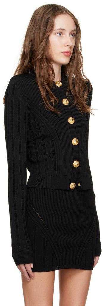 Balmain Black Button Cardigan