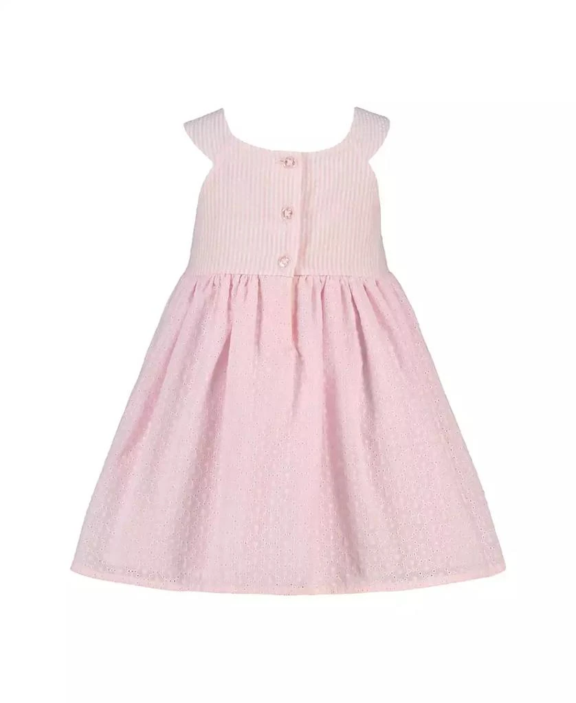 Blueberi Boulevard Baby Girls Seersucker Stripe with Eyelet Fit-and-Flare Dress 2