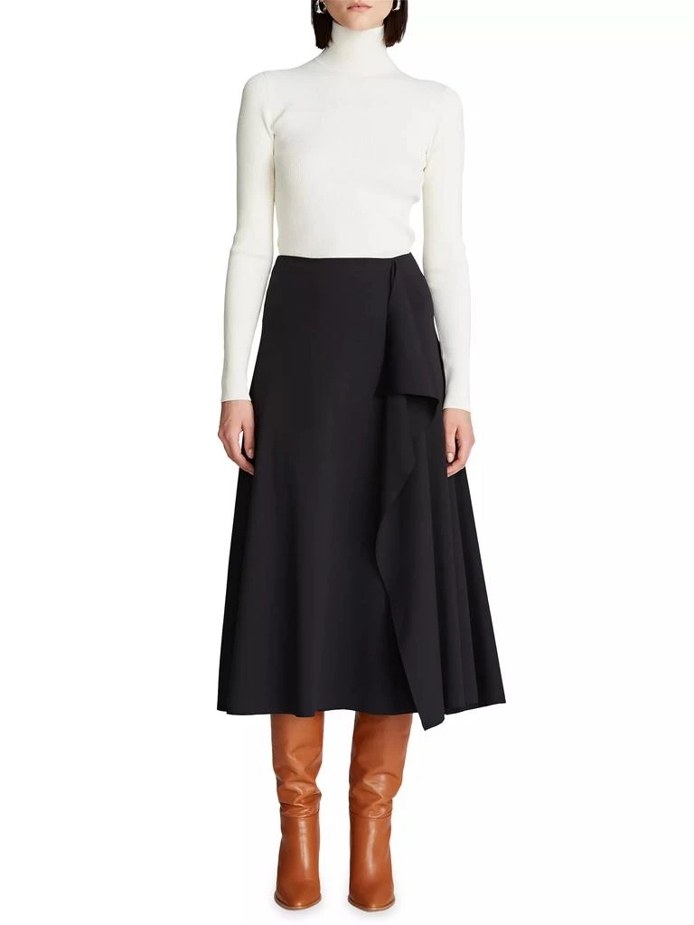 Halston Ty Rib-Knit Turtleneck 2