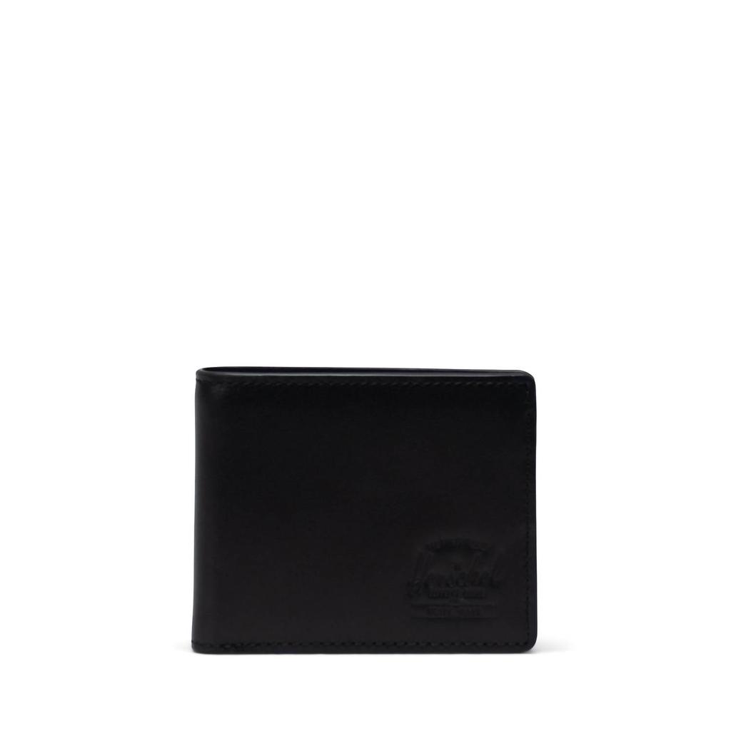 Herschel Hank Leather Wallet In Black