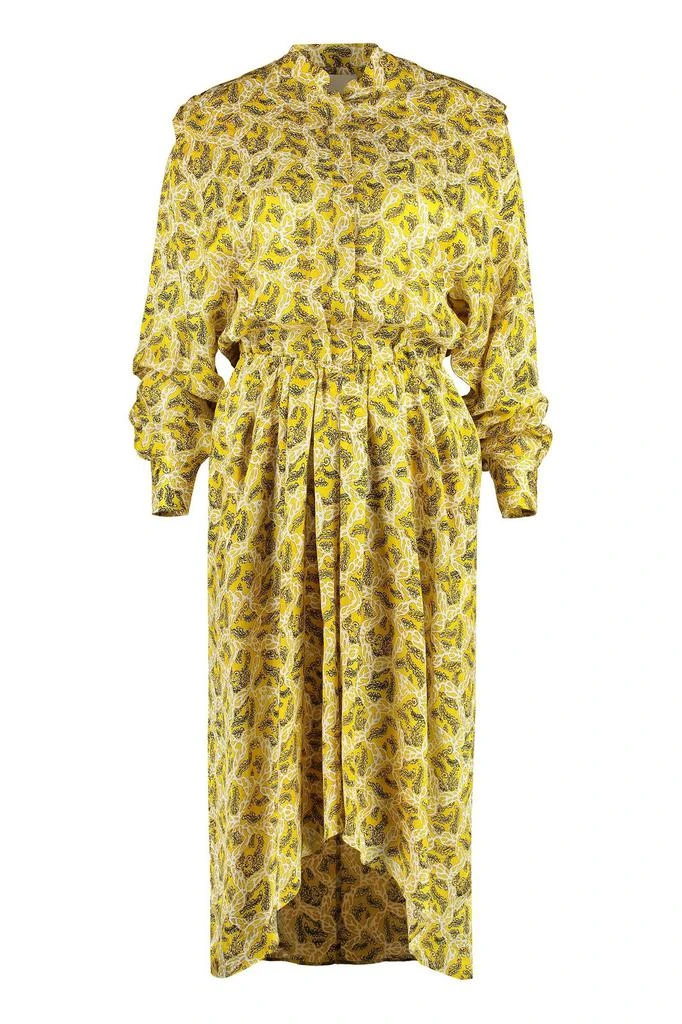 Isabel Marant Leidy Floral-Printed Long-Sleeved Shirt Dress – On