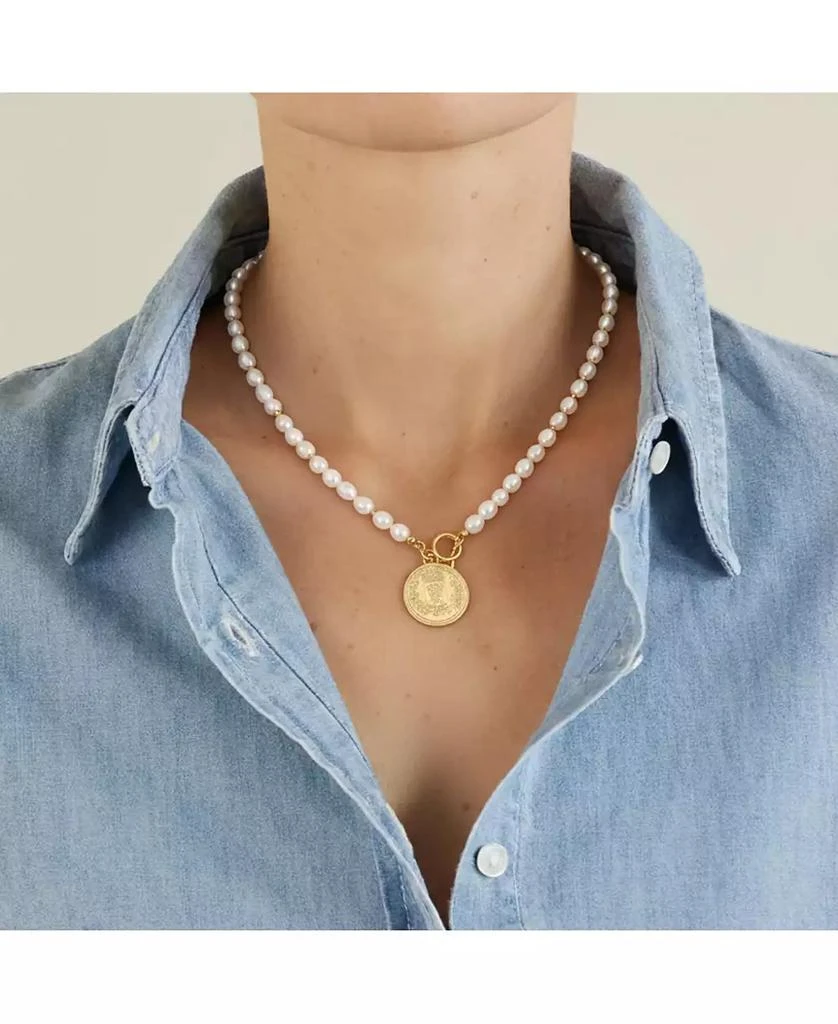 Joey Baby Pearl Necklace with Gold Coin Pendant
Toggle Clasp 7