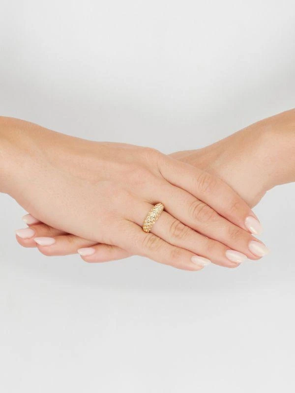 Saks Fifth Avenue 14K Yellow Gold Textured Ring 3