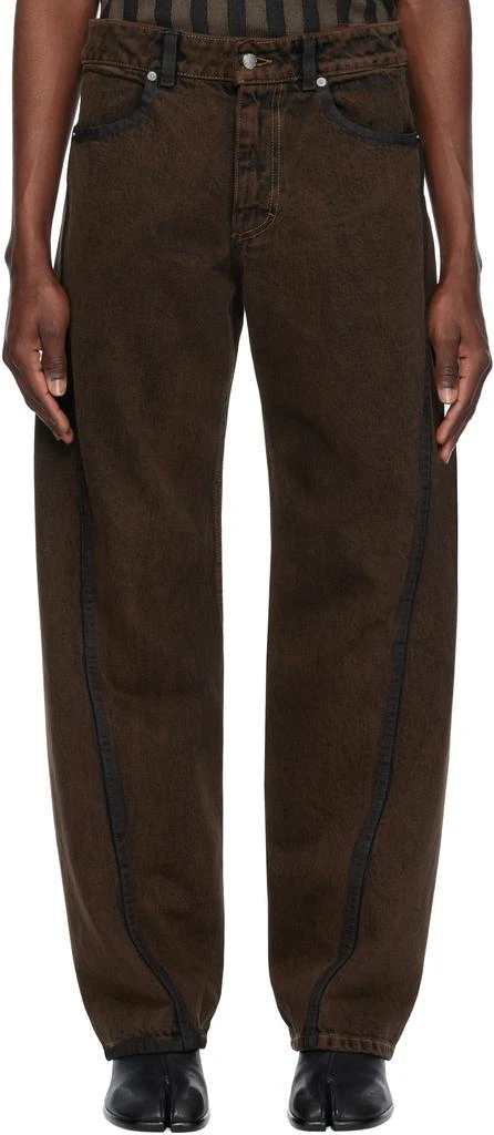 Eckhaus Latta Brown Bend Jeans 1