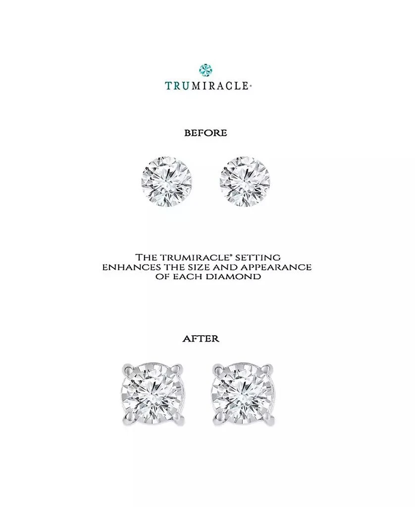 TruMiracle Diamond Stud Earrings (1/2 ct. t.w.) in 14k Gold 4