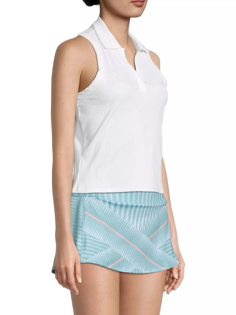 K-Swiss Sleeveless Rib-Knit Polo Shirt 4