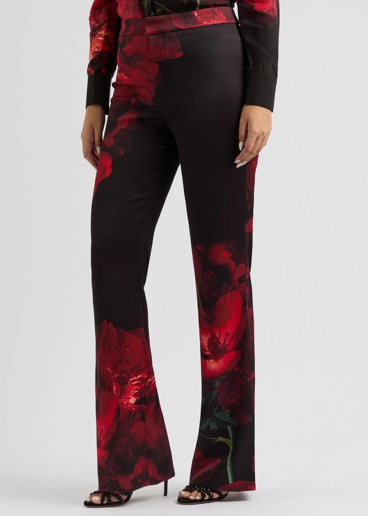 Alice + Olivia Ronnie floral-print flared trousers 2