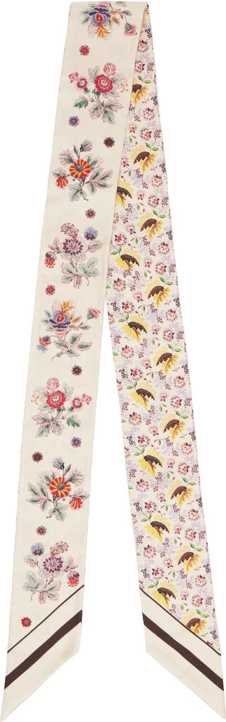Valentino Beige Papier Floral Scarf 2