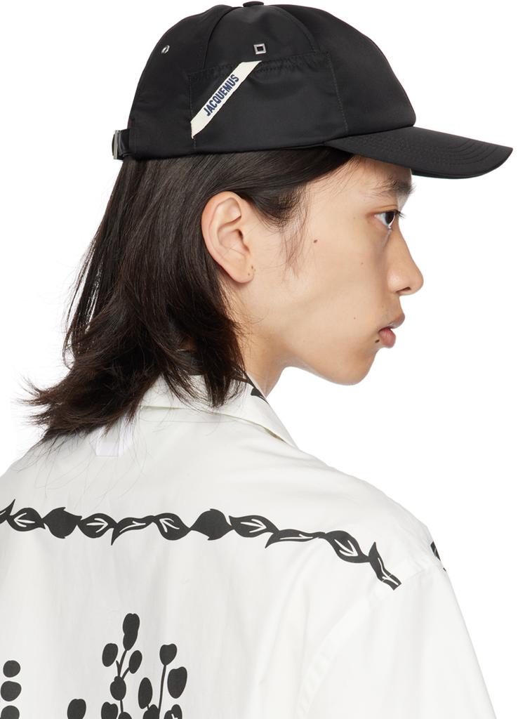 【国内即発】JACQUEMUS LA CASQUETTE OVALIE キャップ Jacquemus Men's' La Casquette Ovalie Baseball Cap in Black