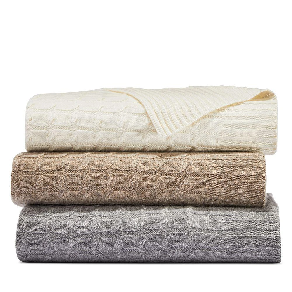 Sofia Cashmere Cable Knit Throw 3