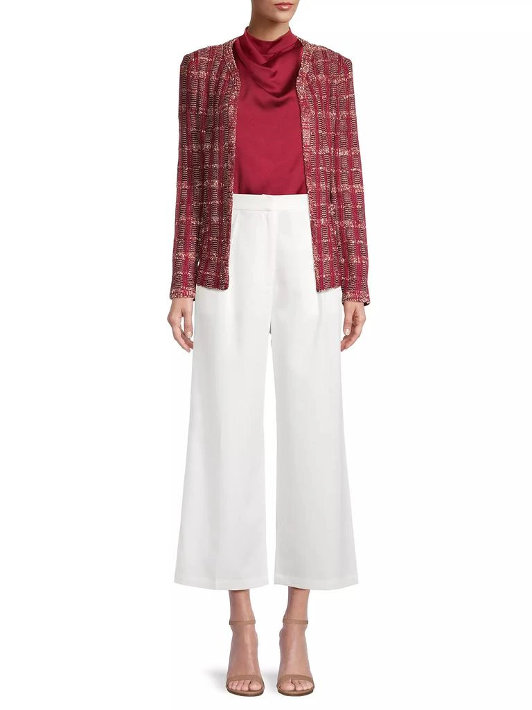 Misook Plaid Eyelash-Tweed Knit Jacket 2