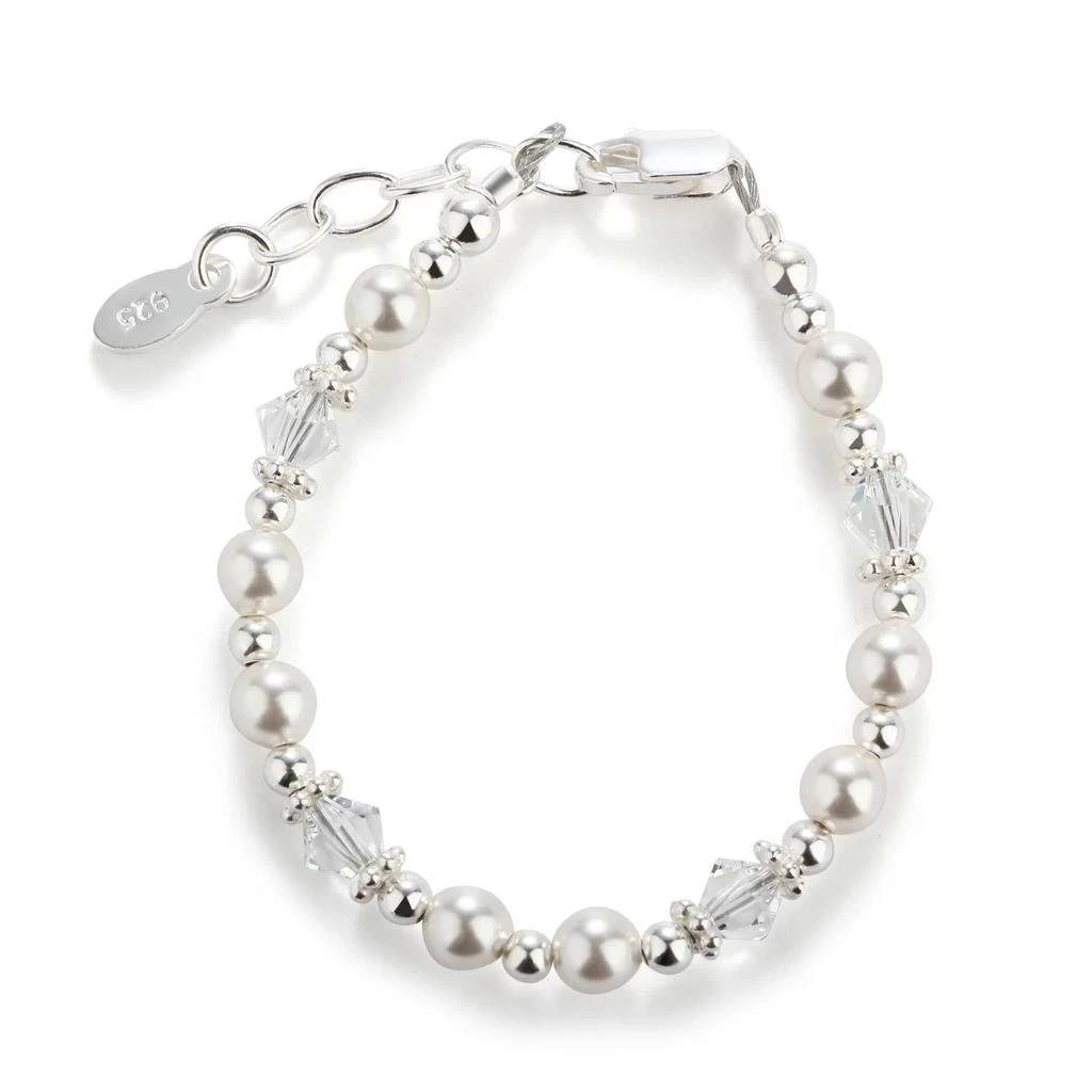 Cherished Moments Cherished Moments - Baby Girls Hope Pearl And Sterling Silver Bracelet