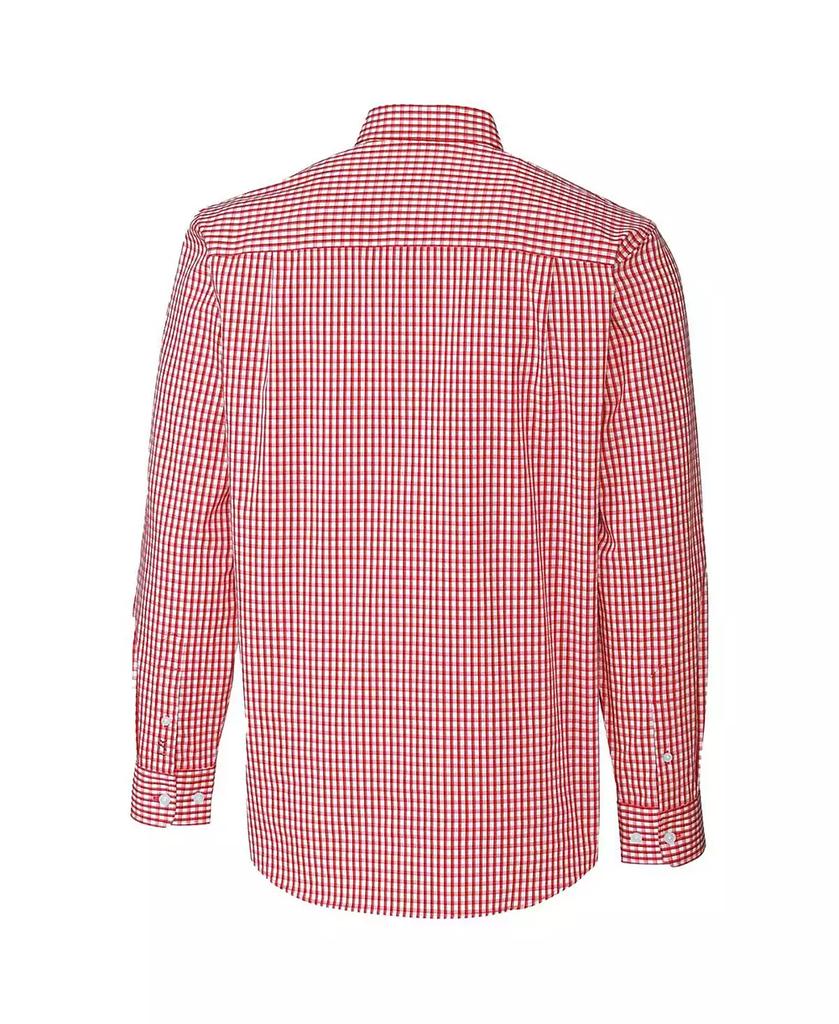 Cutter & Buck Men's Red Louisville Cardinals Easy Care Stretch Gingham Long Sleeve Button-Down Shirt