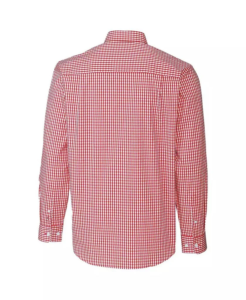 Cutter & Buck Men's Red Louisville Cardinals Easy Care Stretch Gingham Long Sleeve Button-Down Shirt 2